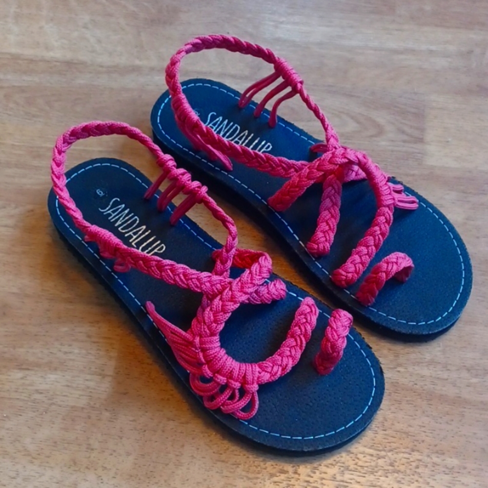 Sandalup Sandals women's size 6 red and black new